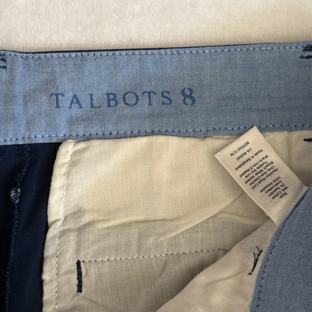 Talbots | The Weekend Chino Embroidered Sailboat Cropped Pants Blue (8) - Picture 7 of 15